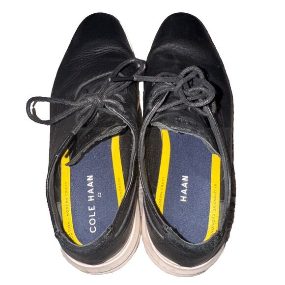 Cole Haan Grand Plus Men’s Size 12 M Wingtip Black White Leather Oxfords main image 3